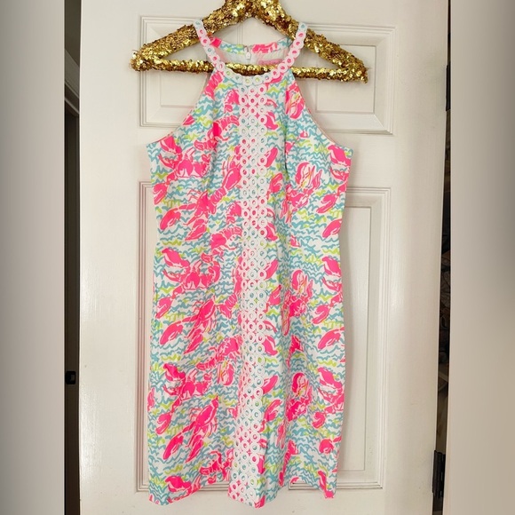 Lilly Pulitzer Pearl Shift Dress in Pop Up Lobstah Roll - Picture 5 of 10